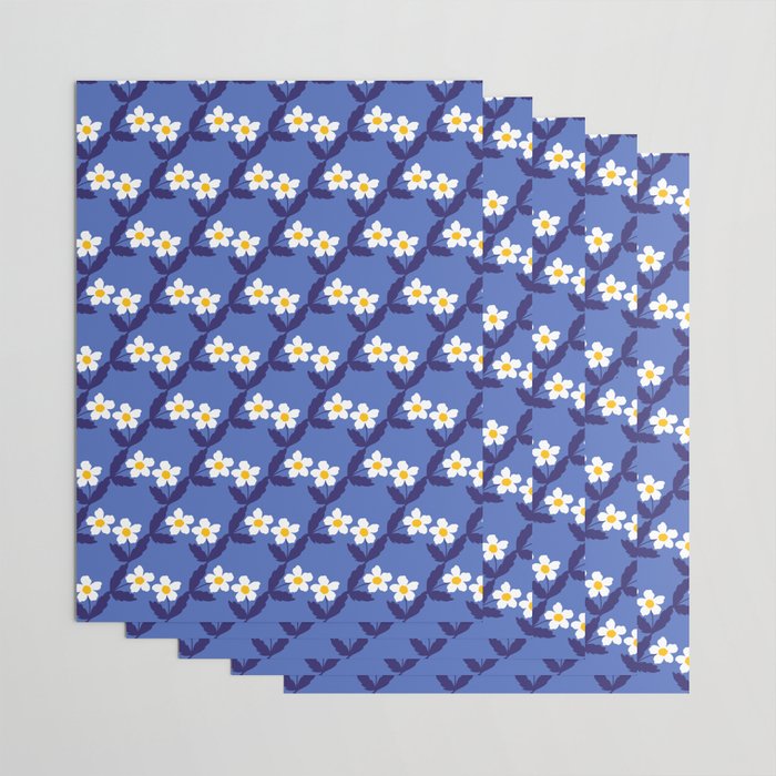 Flower - Blue Vibe Wrapping Paper Gallery Image 3