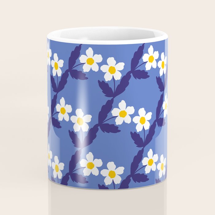 Flower - Blue Vibe Coffee Mug Gallery Image 4