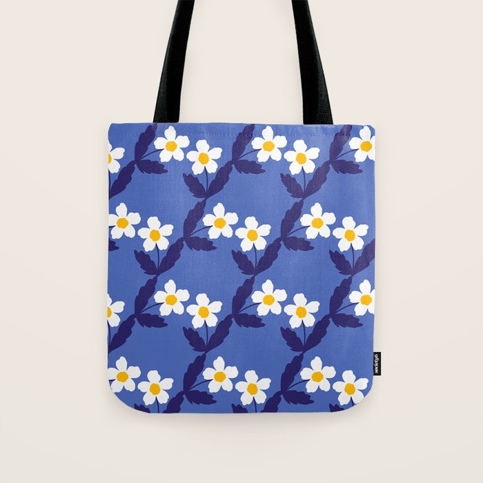 Flower - Blue Vibe Tote Bag Gallery Image 1