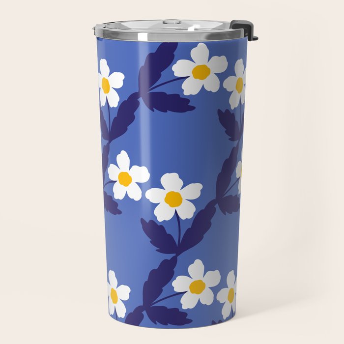 Flower - Blue Vibe Travel Mug Gallery Image 2