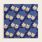 Flower - Blue Vibe Wood Wall Art Gallery Image 1