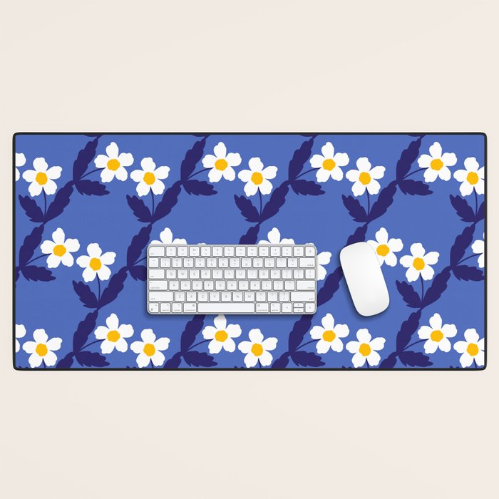 Flower - Blue Vibe Desk Mat Gallery Image 1