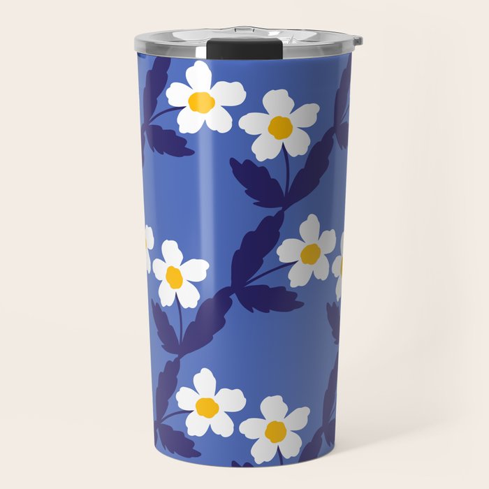 Flower - Blue Vibe Travel Mug Gallery Image 1