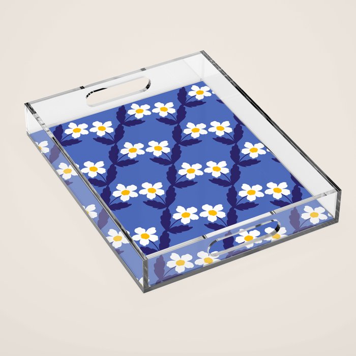 Flower - Blue Vibe Acrylic Tray Gallery Image 1