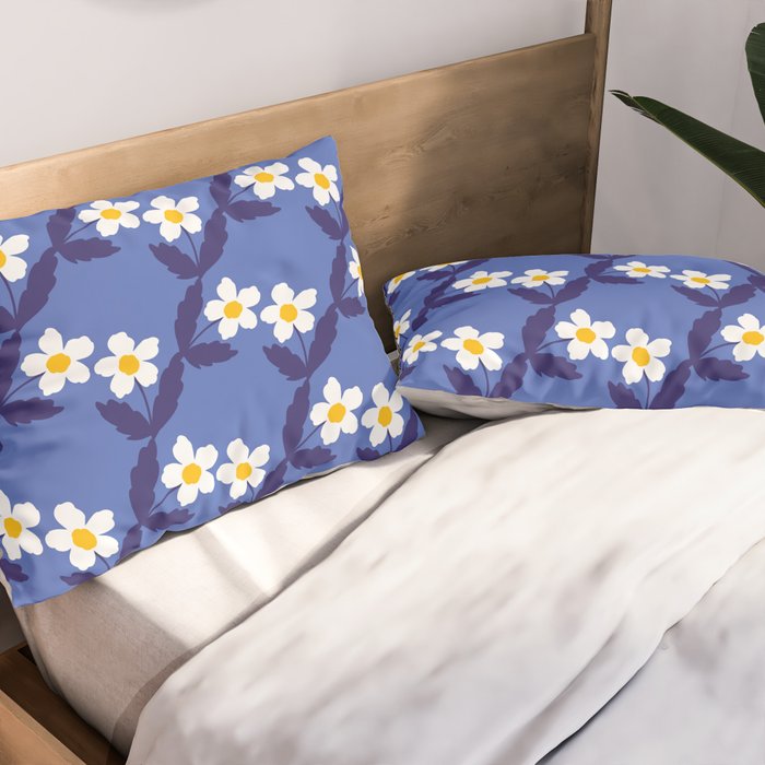 Flower - Blue Vibe Pillow Sham Gallery Image 2