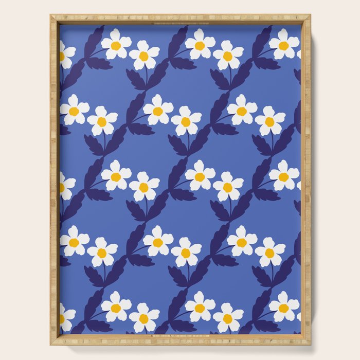 Flower - Blue Vibe Serving Tray Gallery Image 1