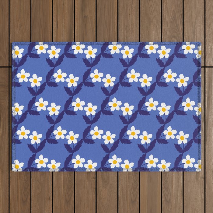 Flower - Blue Vibe Outdoor Rug Gallery Image 1