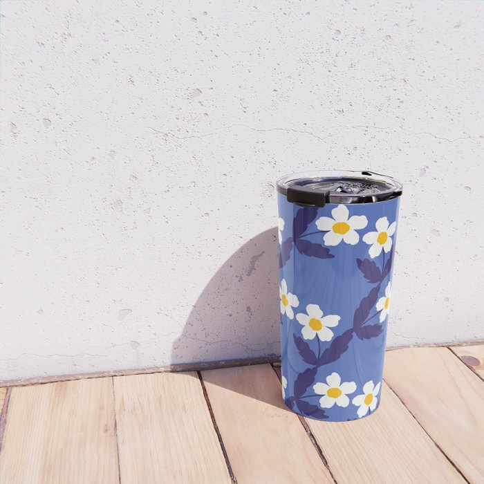 Flower - Blue Vibe Travel Mug Gallery Image 4
