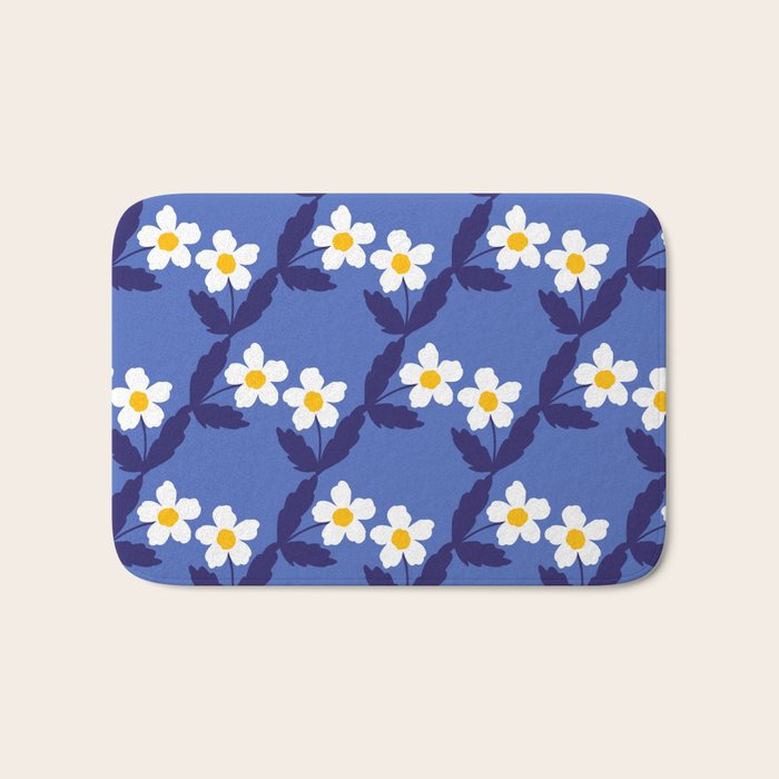 Flower - Blue Vibe Bath Mat Gallery Image 1