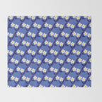 Flower - Blue Vibe Throw Blanket Gallery Image 2