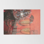Festive Glamour Champagne Celebration Disco Ball Sparkling Holiday Photography  Rug Gallery Image 2