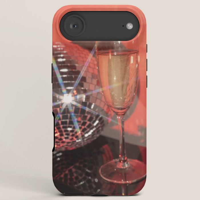Festive Glamour Champagne Celebration Disco Ball Sparkling Holiday Photography  iPhone Case Gallery Image 6