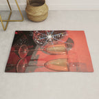 Festive Glamour Champagne Celebration Disco Ball Sparkling Holiday Photography  Rug Gallery Image 1
