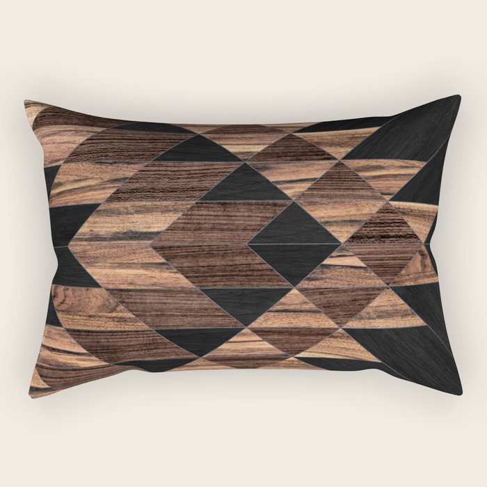Urban Tribal Pattern No.11 - Aztec - Wood Rectangular Pillow Gallery Image 1