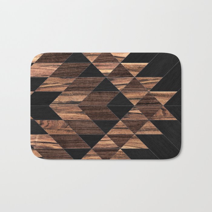 Urban Tribal Pattern No.11 - Aztec - Wood Bath Mat Gallery Image 1