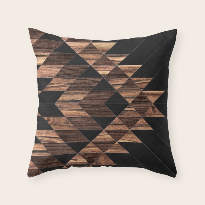 Urban Tribal Pattern No.11 - Aztec - Wood Throw Pillow Gallery Image 6