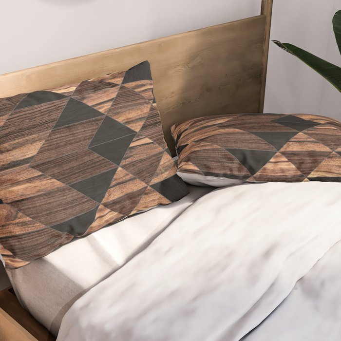 Urban Tribal Pattern No.11 - Aztec - Wood Pillow Sham Gallery Image 2
