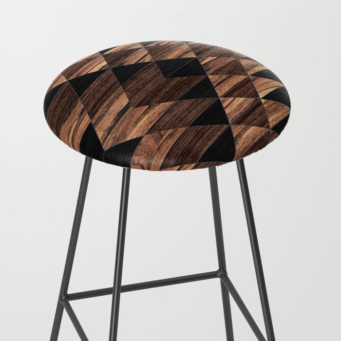 Urban Tribal Pattern No.11 - Aztec - Wood Stool Gallery Image 2