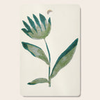 Linocut Flower / Dark Teal Cutting Board Gallery Image 1