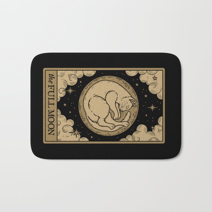 The Full Moon - Dark Background Bath Mat Gallery Image 1