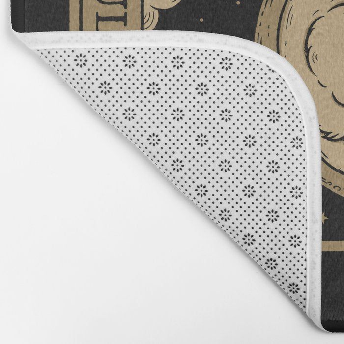 The Full Moon - Dark Background Bath Mat Gallery Image 2