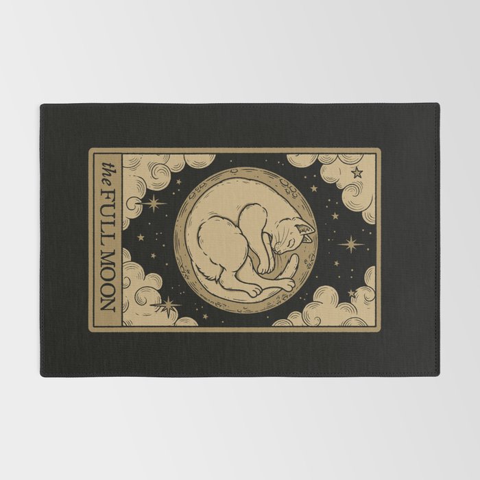 The Full Moon - Dark Background Rug Gallery Image 2