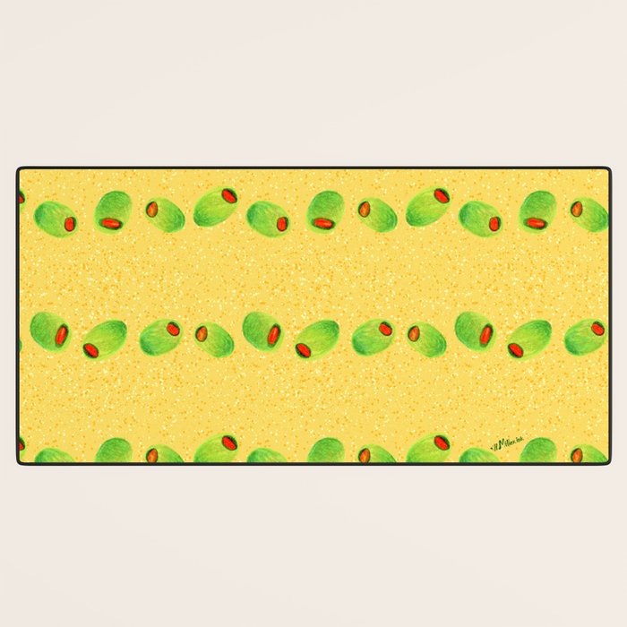 Olive Snack in Green & Yellow Desk Mat Gallery Image 3