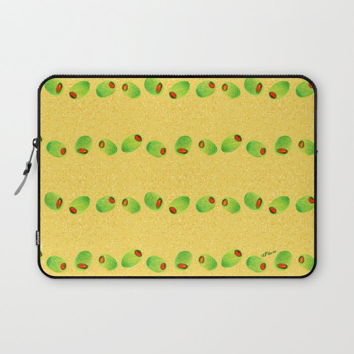 Olive Snack in Green & Yellow Laptop Sleeve Gallery Image 1