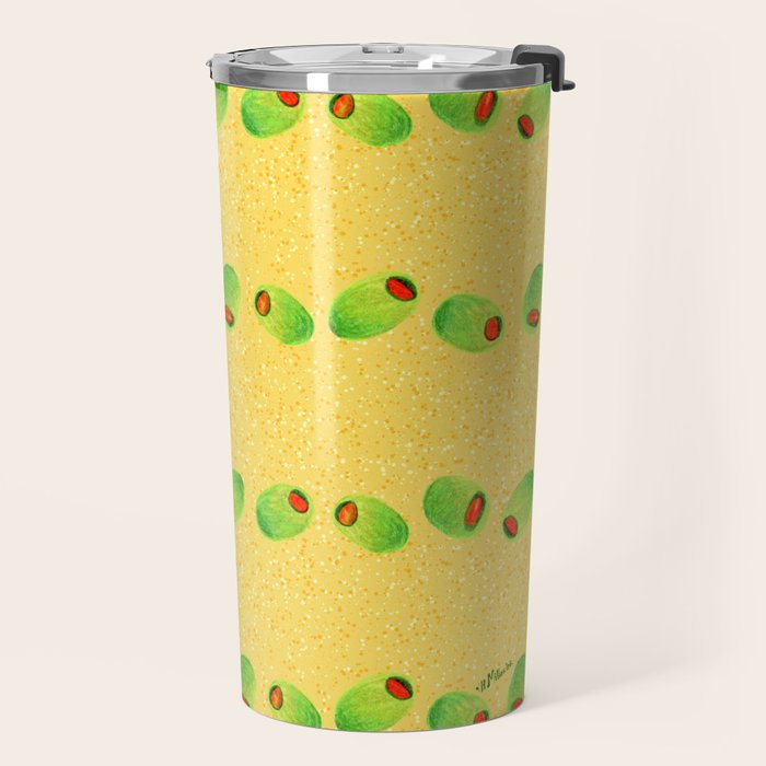 Olive Snack in Green & Yellow Travel Mug Gallery Image 2
