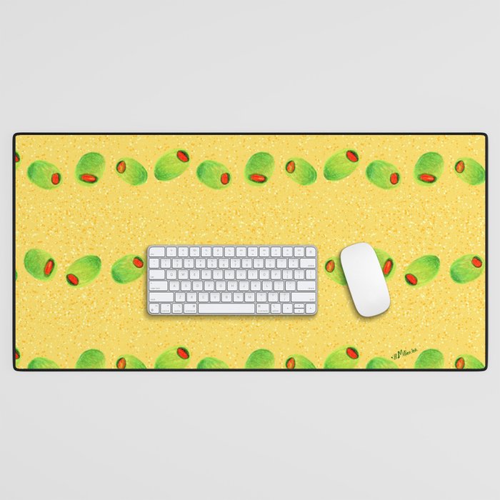 Olive Snack in Green & Yellow Desk Mat Gallery Image 1