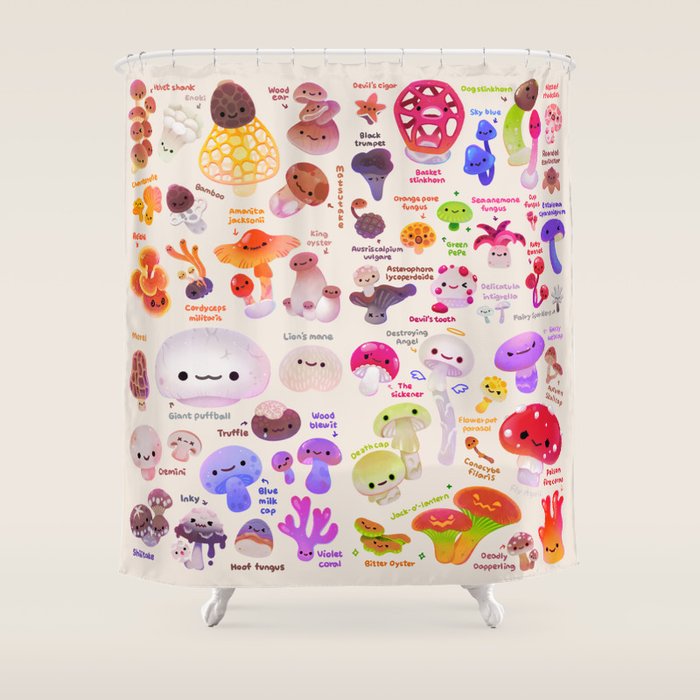 mushroom - light Shower Curtain Gallery Image 1