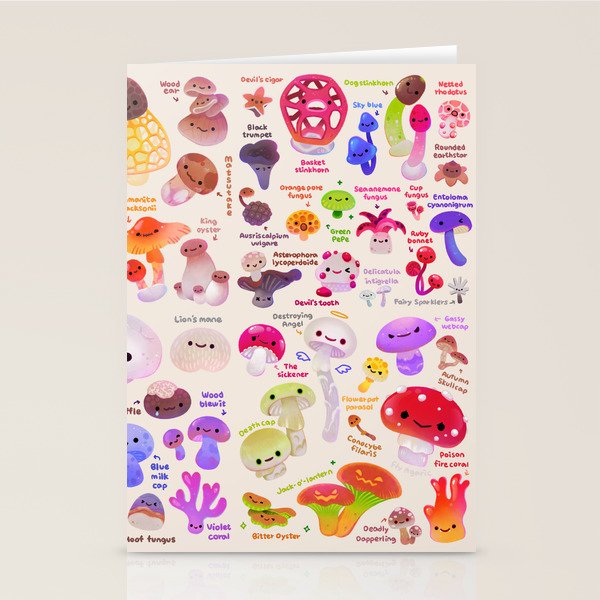 mushroom - light Stationery Card Gallery Image 2