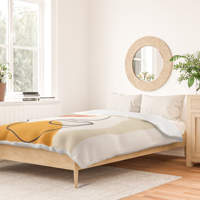 Abstract Face Line Design 03 Duvet Cover Gallery Image 2