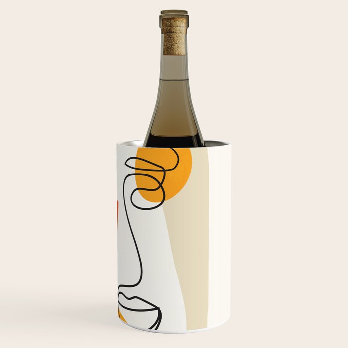 Abstract Face Line Design 03 Wine Chiller Gallery Image 3