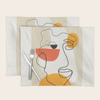 Abstract Face Line Design 03 Placemat Gallery Image 1