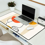 Abstract Face Line Design 03 Desk Mat Gallery Image 2
