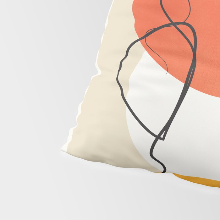 Abstract Face Line Design 03 Pillow Sham Gallery Image 4