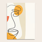 Abstract Face Line Design 03 Notebook Gallery Image 4