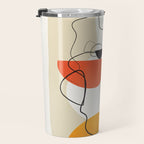 Abstract Face Line Design 03 Travel Mug Gallery Image 3
