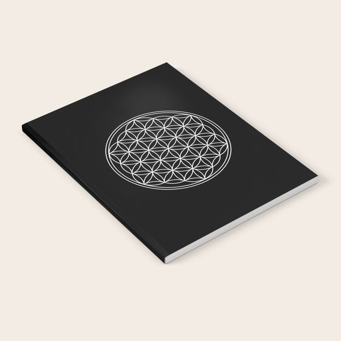 Flower of life on black Notebook Gallery Image 1