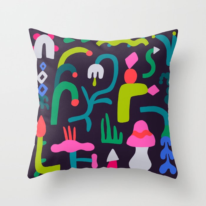 I Dream in Plants Throw Pillow Gallery Image 1