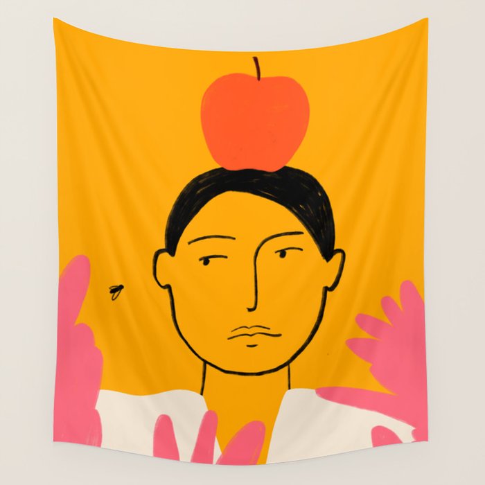 APPLE AND FLY Wall Tapestry Gallery Image 4