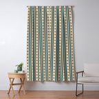 Green Stripes And Flowers Window Curtain Gallery Image 5
