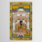 The Vilaval Ragini Antique Indian Miniature Painted Illustration Tablecloth Gallery Image 2