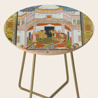 The Vilaval Ragini Antique Indian Miniature Painted Illustration Side Table Gallery Image 2