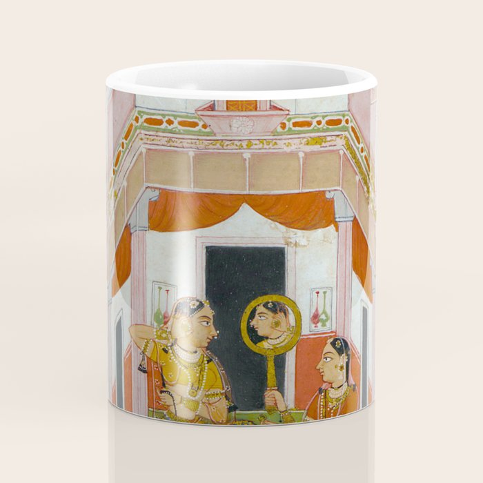 The Vilaval Ragini Antique Indian Miniature Painted Illustration Coffee Mug Gallery Image 4