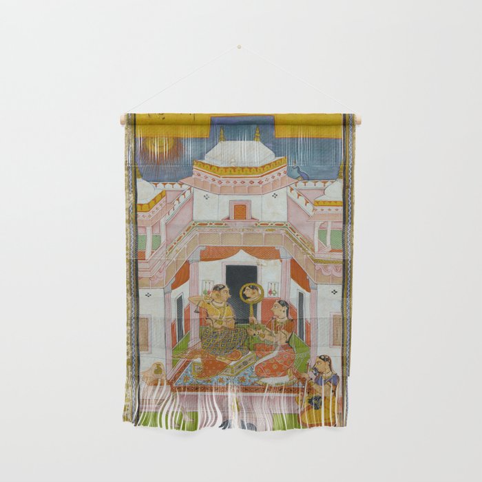 The Vilaval Ragini Antique Indian Miniature Painted Illustration Wall Hanging Gallery Image 1