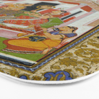 The Vilaval Ragini Antique Indian Miniature Painted Illustration Bath Mat Gallery Image 3