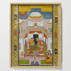 The Vilaval Ragini Antique Indian Miniature Painted Illustration Serving Tray Gallery Image 1