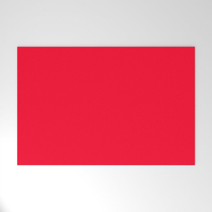 Bright Red Solid Color Welcome Mat Gallery Image 1